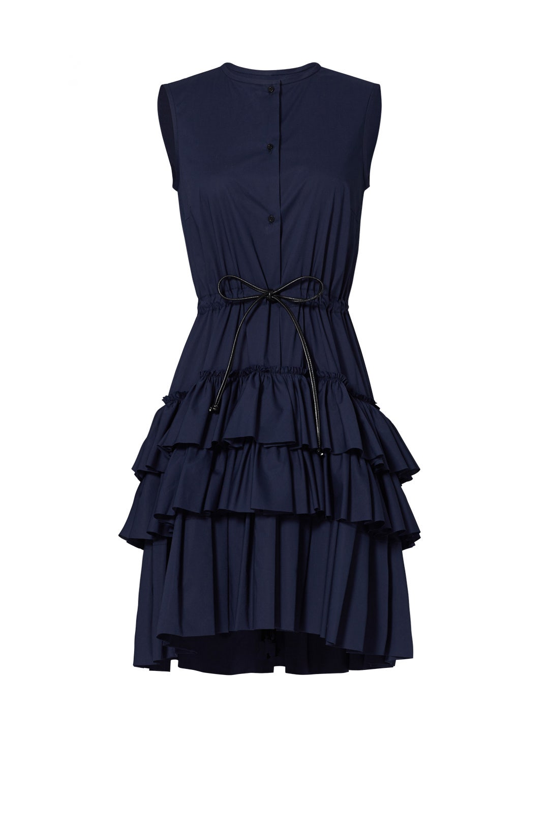 Navy Poplin Ruffle Dress by Martin Grant 3