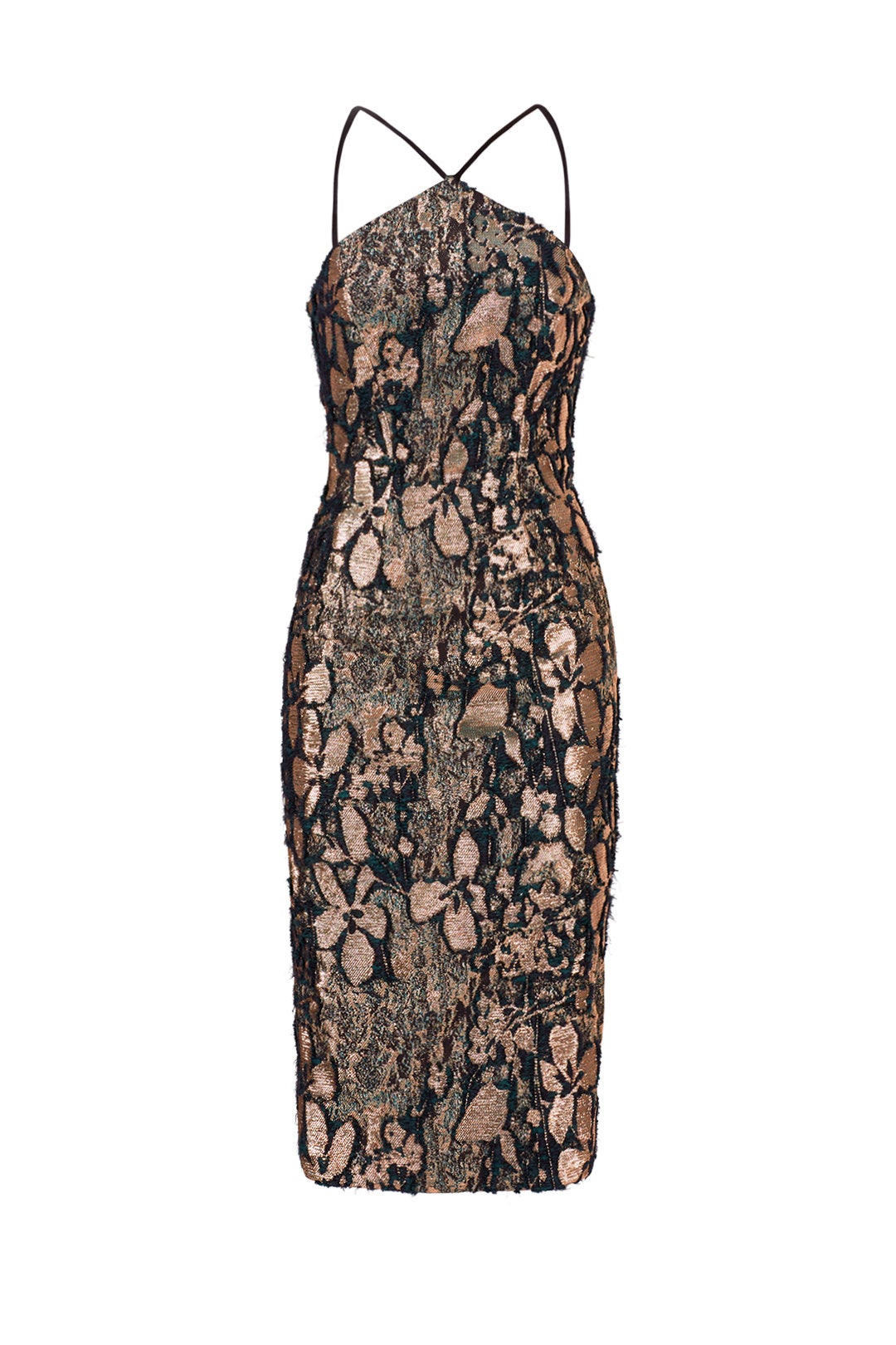 Rose Gold Flower Press Sheath by Theia 3