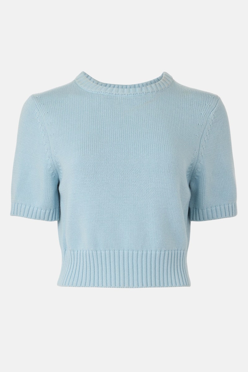 Blue Elsie Short Sleeve Sweater by Toccin - Photo 4