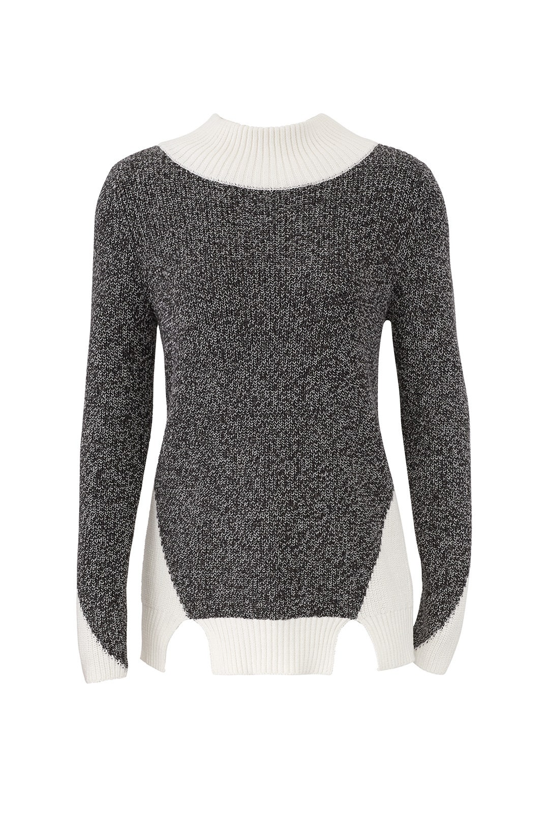 Colorblock Cut Out Hem Sweater by 525 America