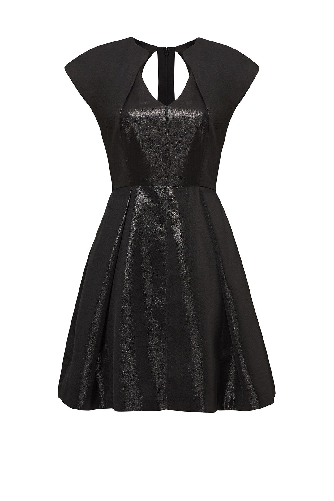 Black Metallic Adrian Dress by HALSTON 3