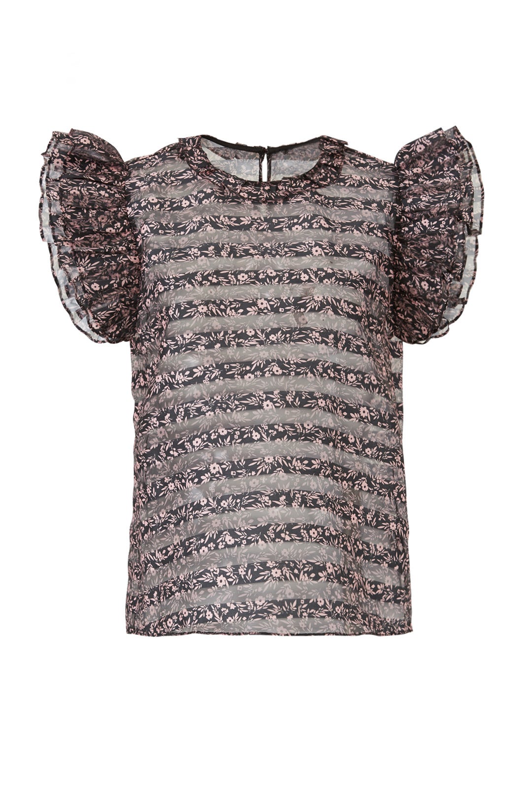 Sheer Floral Striped Top by Jill Jill Stuart 3