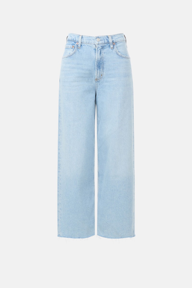 Ren Frayed High Rise Wide Leg Jeans by AGOLDE - Photo 4