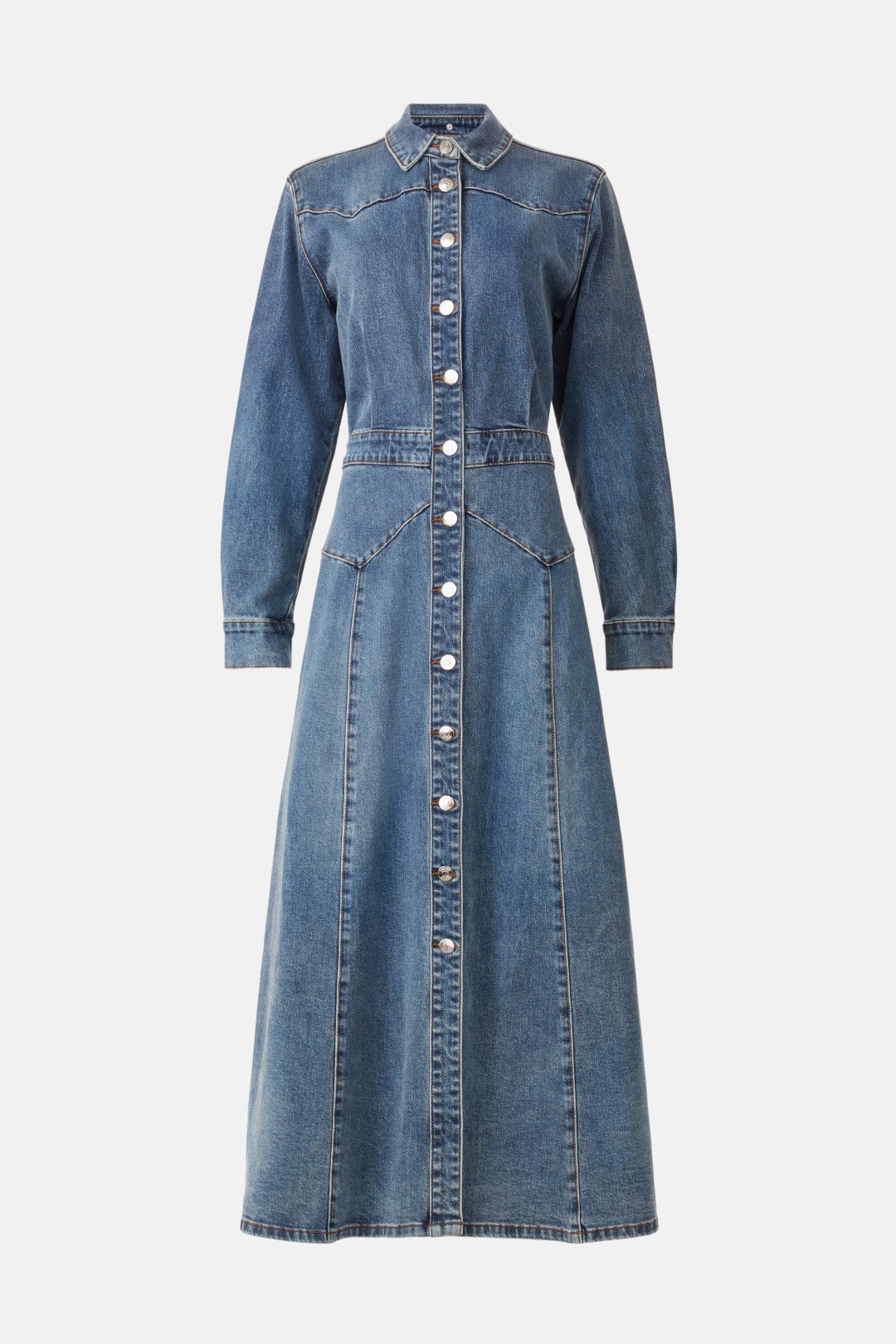 Denim Long Sleeve Midi Dress by Gestuz 4