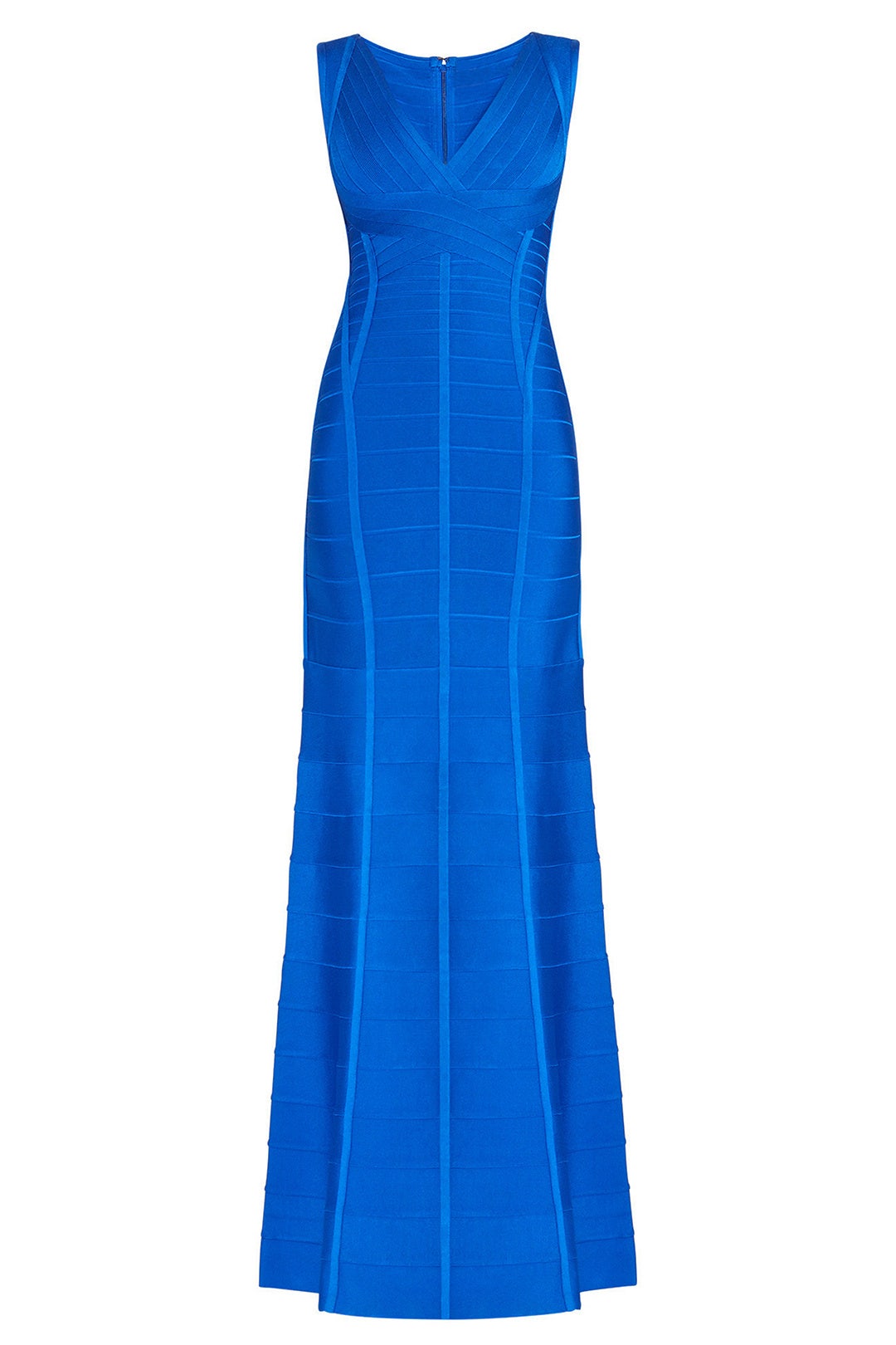 Blue Annabelle Gown by Hervé Léger 3