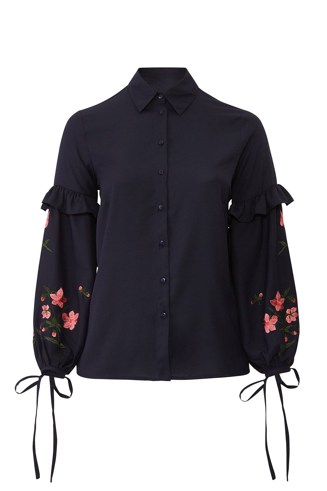 Embroidered Sleeve Shirt by LOST INK