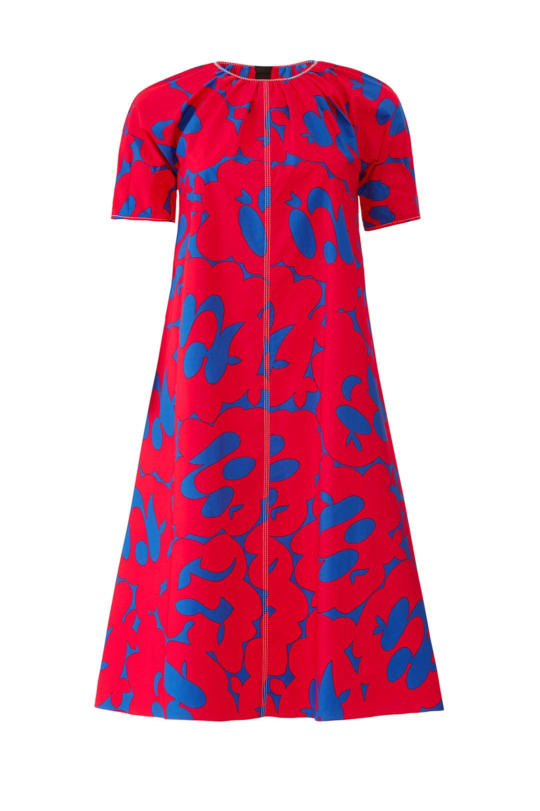 Red Belou Print Poplin Shift by Marni 3