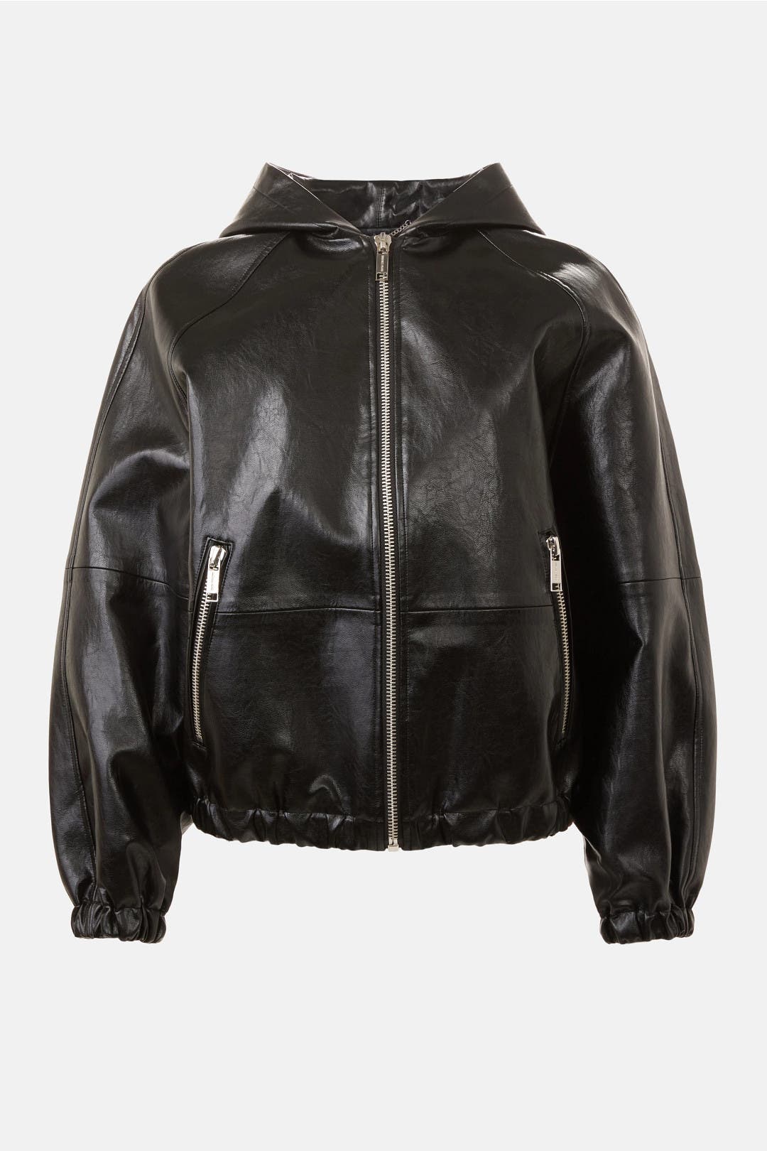 Oversized Vegan Leather Wind Breaker by DUNST | Rent the Runway