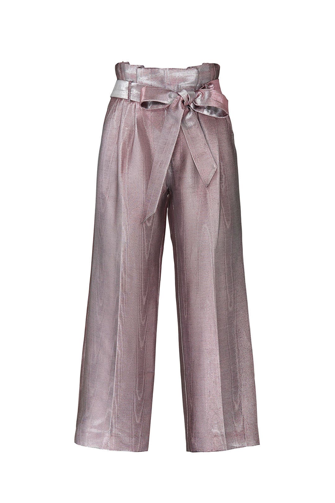 Pink Metallic Wide Leg Pants by Badgley Mischka 4