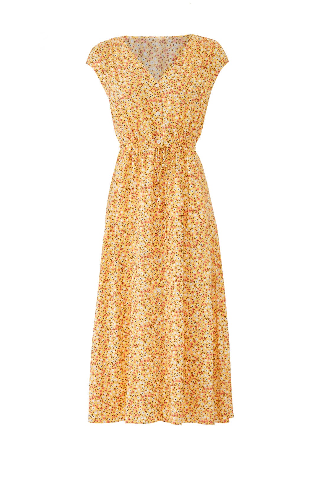 Yellow Floral Midi Dress by Draper James 3