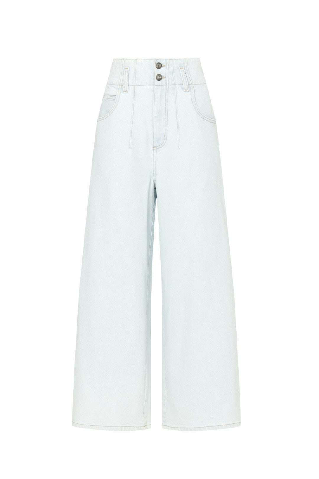 High Rise Pleated Jeans by LEE 4