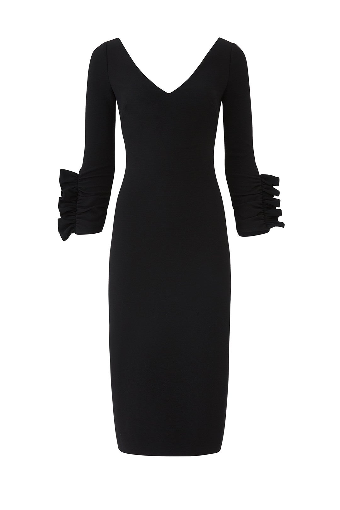 Pinch Ruffle Sleeve Sheath by Badgley Mischka 3