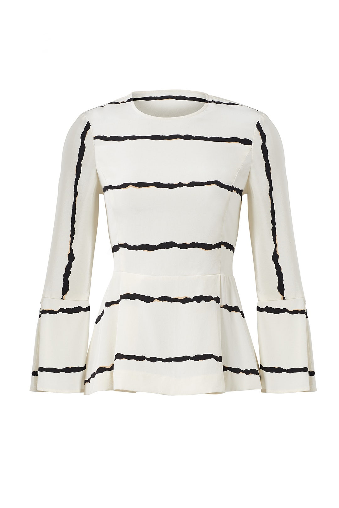 White Printed Crew Top by Derek Lam 10 Crosby