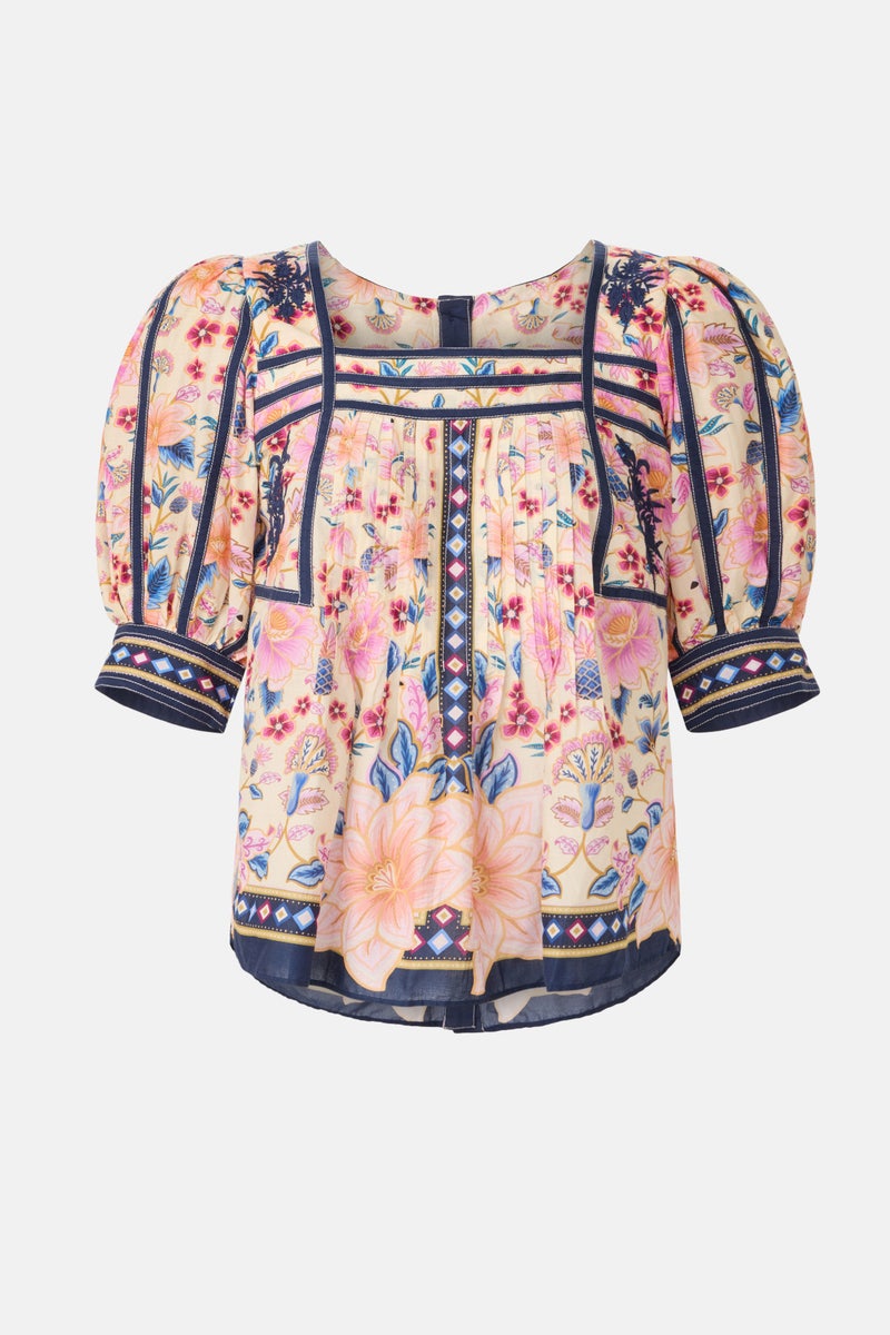 Superbloom Tapestry Puff Sleeve Blouse by FARM Rio - Photo 4