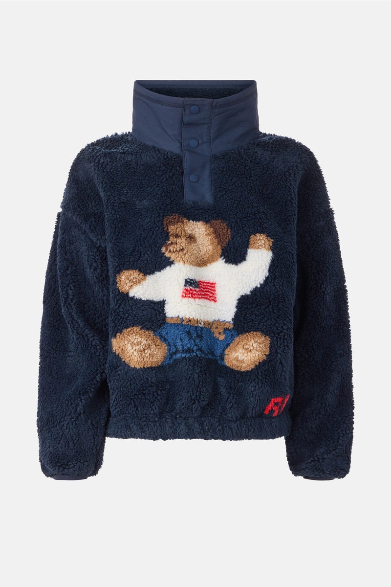 Pile Fleece Knit Long Sleeve Mock Neck Pullover by Polo Ralph Lauren - Photo 4