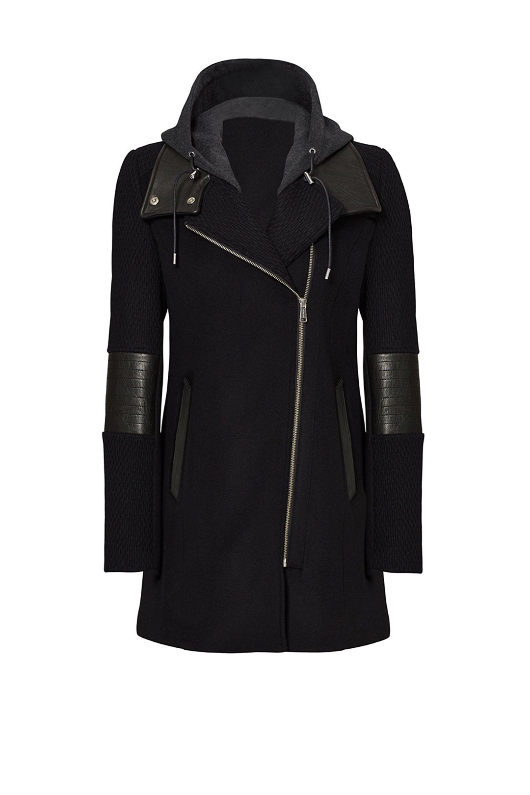 Black Corey Hooded Coat by Andrew Marc 3