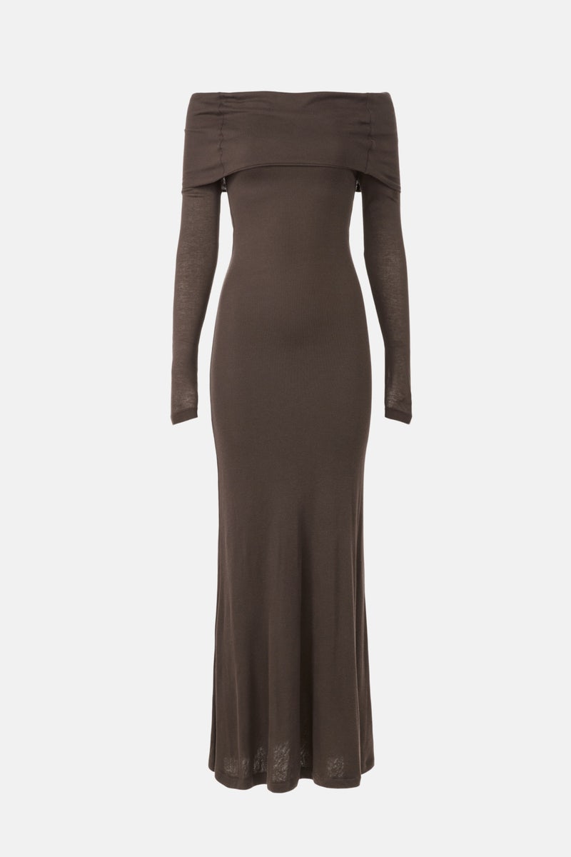 long sleeve knit black dress Black Knit Long Sleeve Grommet Mini Dress main image 1