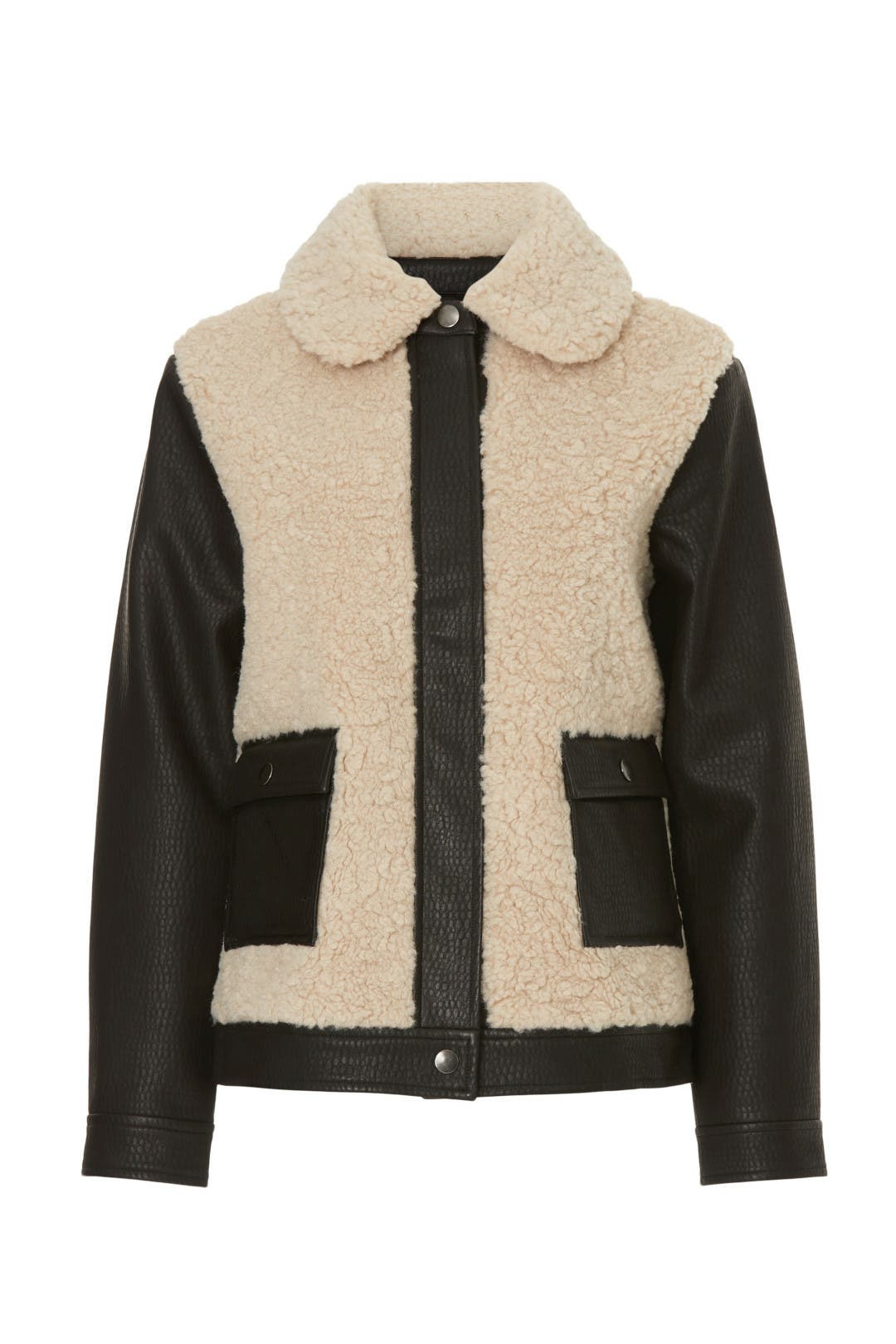 Sherpa Faux Leather Jacket by Peter Som x RTR | Rent the Runway