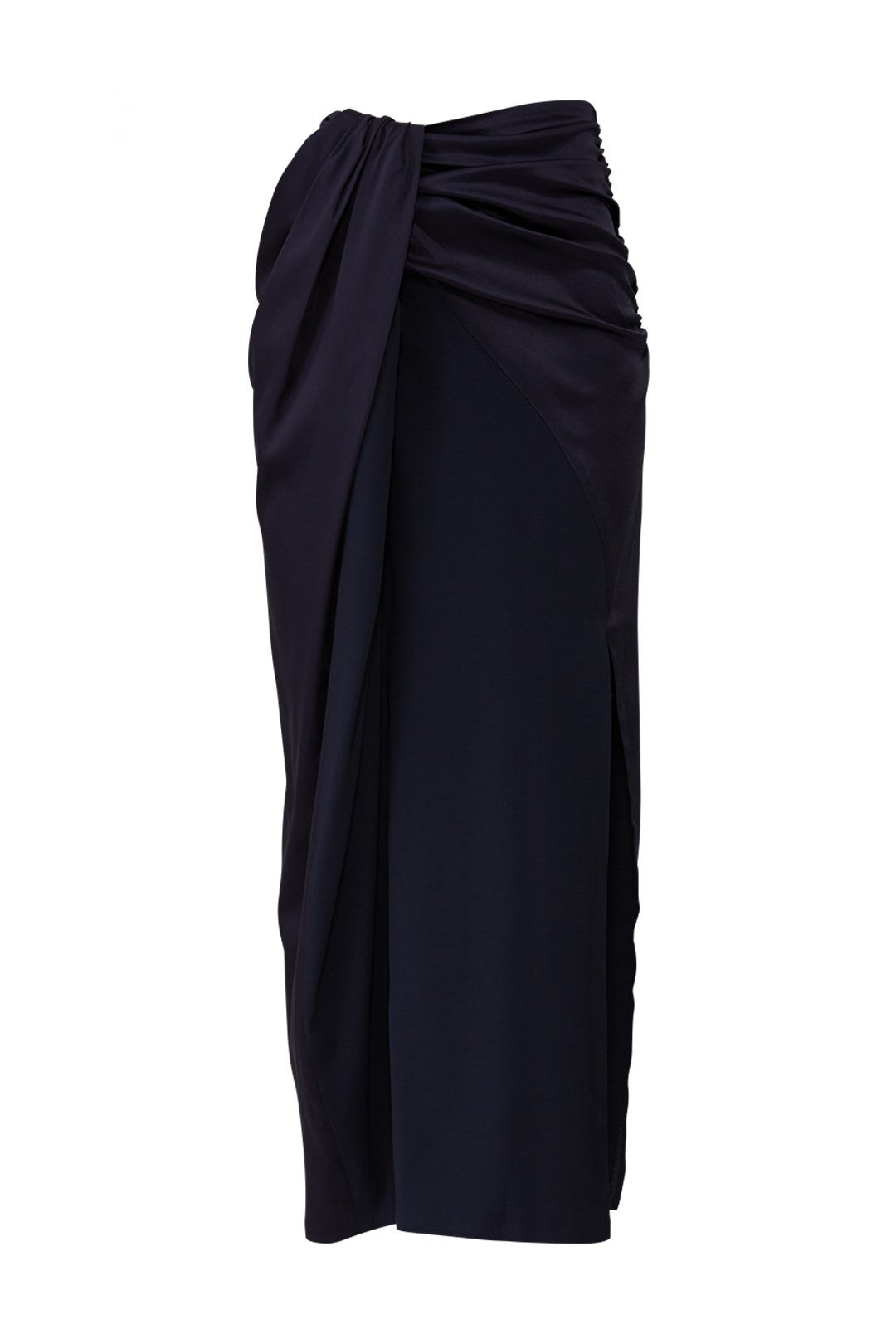 Navy Gathered Skirt by Sid Neigum 3