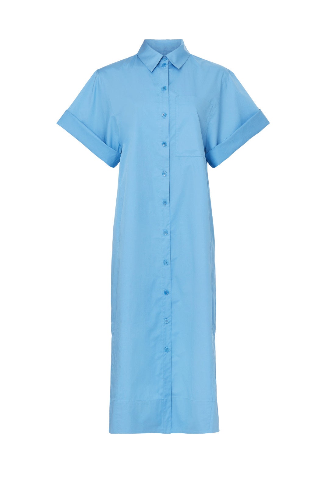 Rolled Sleeve Shirtdress by Tibi