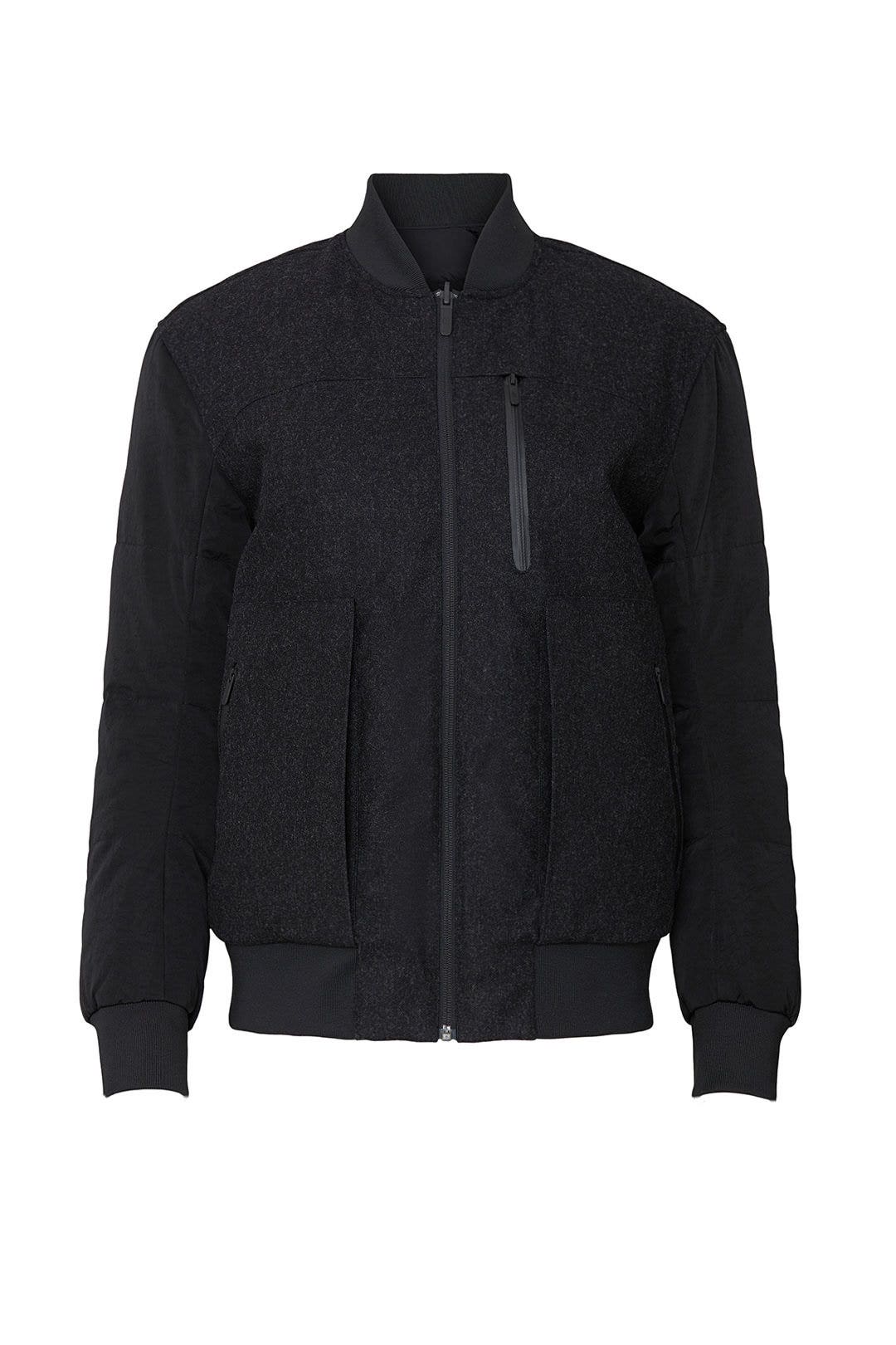 Black Roam Far Reversible Wool Bomber by Lululemon 4