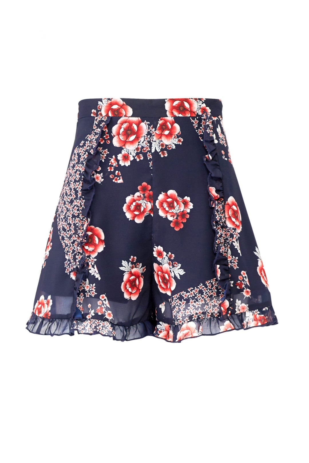 Navy Patchwork East Shorts by The Fifth Label