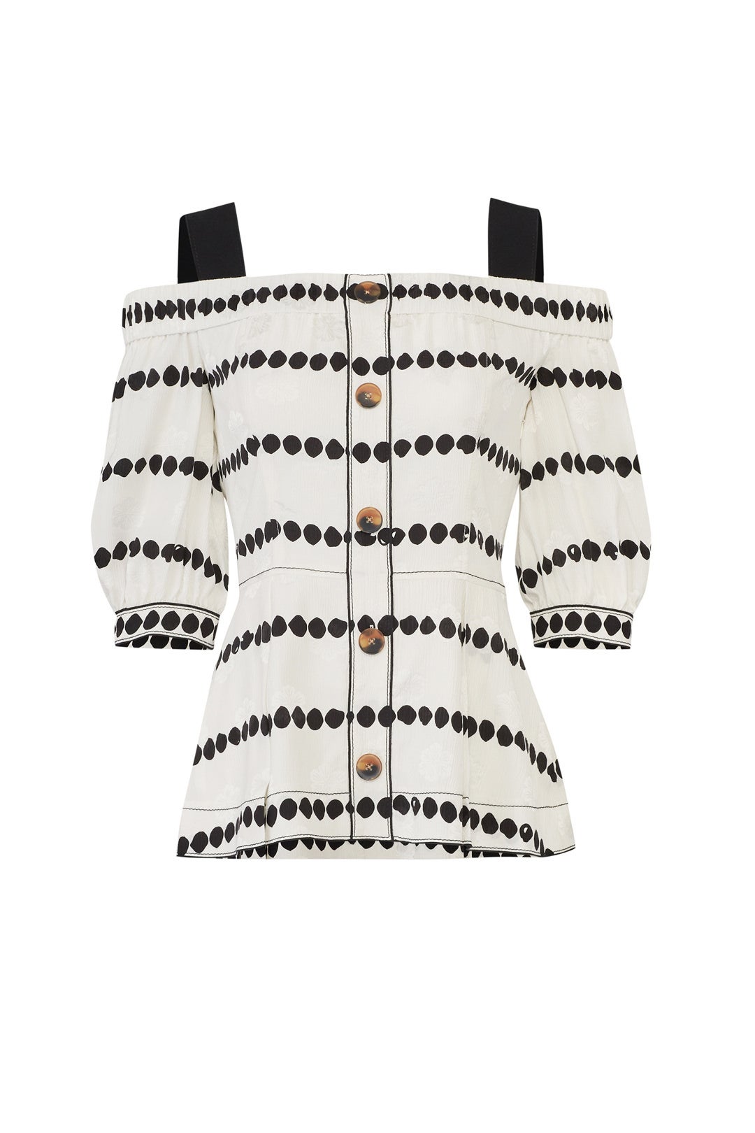 Soft White Dotted Top by Derek Lam 10 Crosby