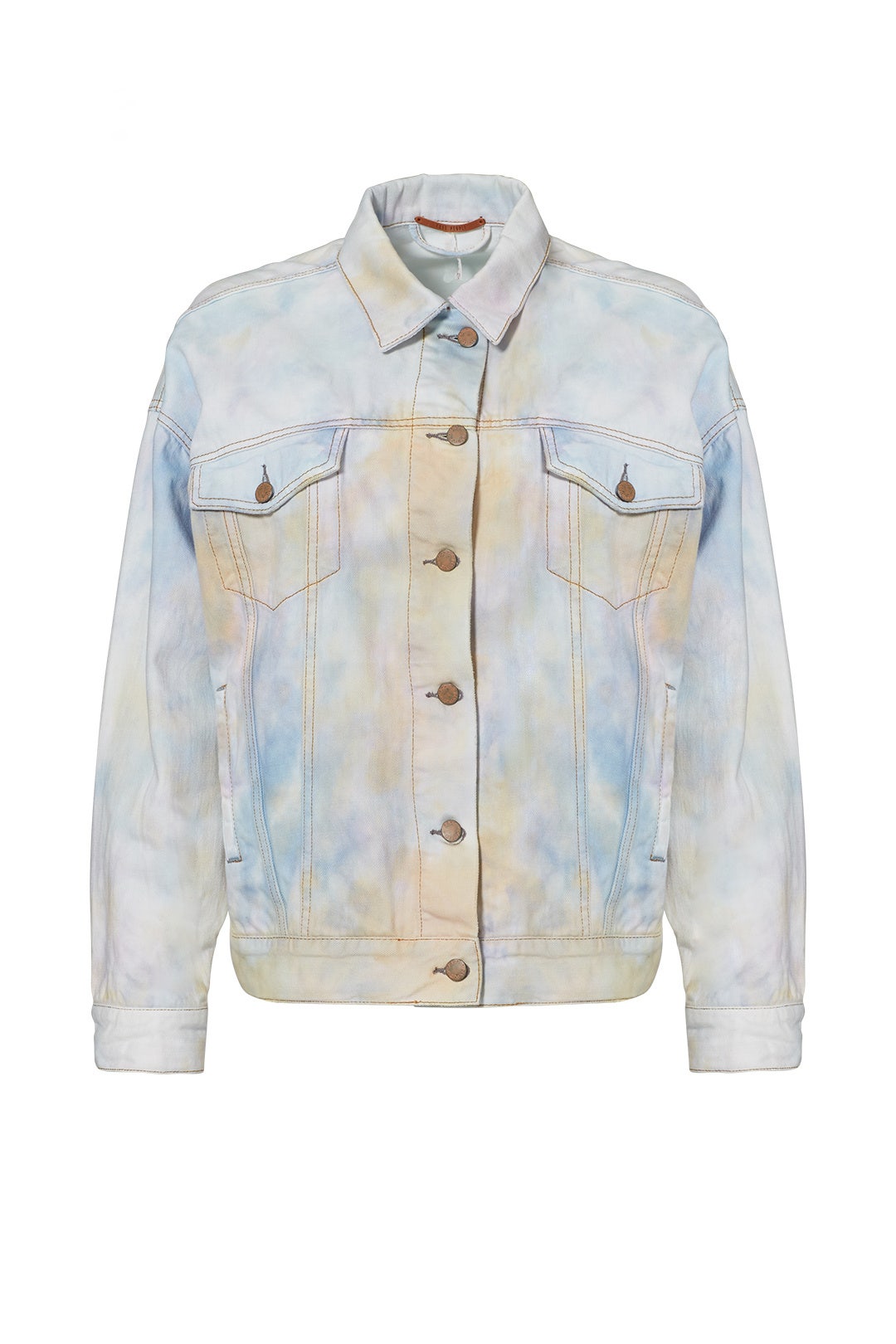 Blue Tie Dye Denim Jacket by Free People 3