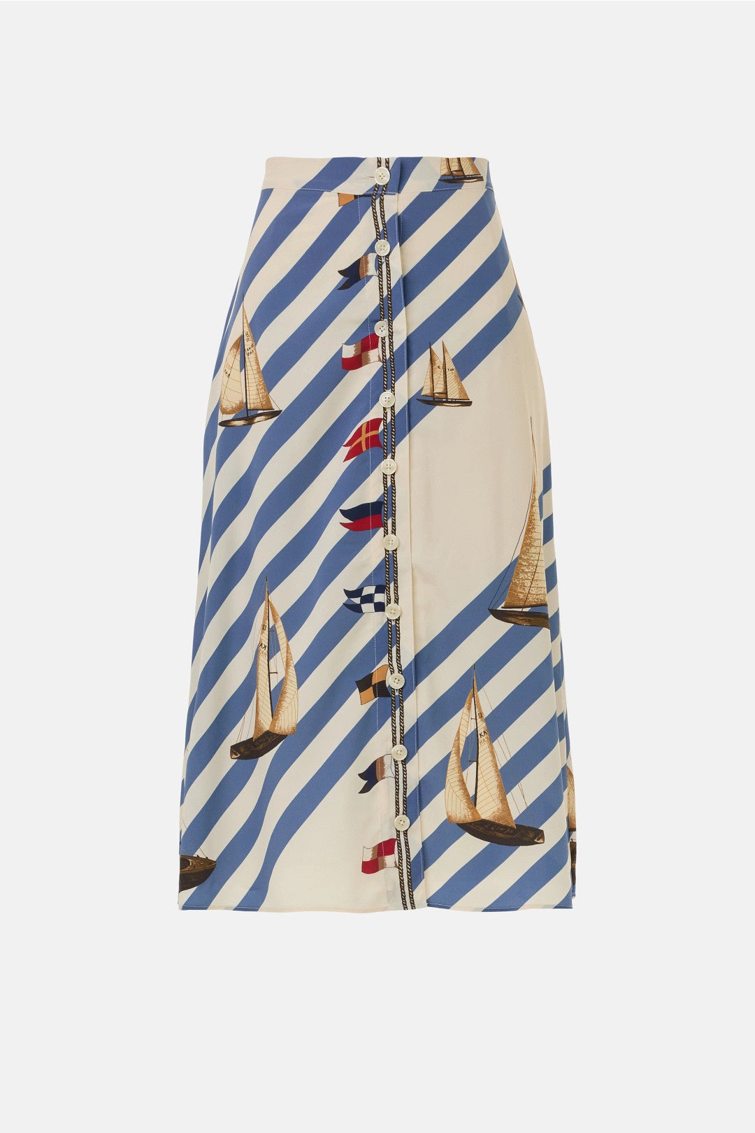 Sailboat Print Midi Skirt by Lauren Ralph Lauren