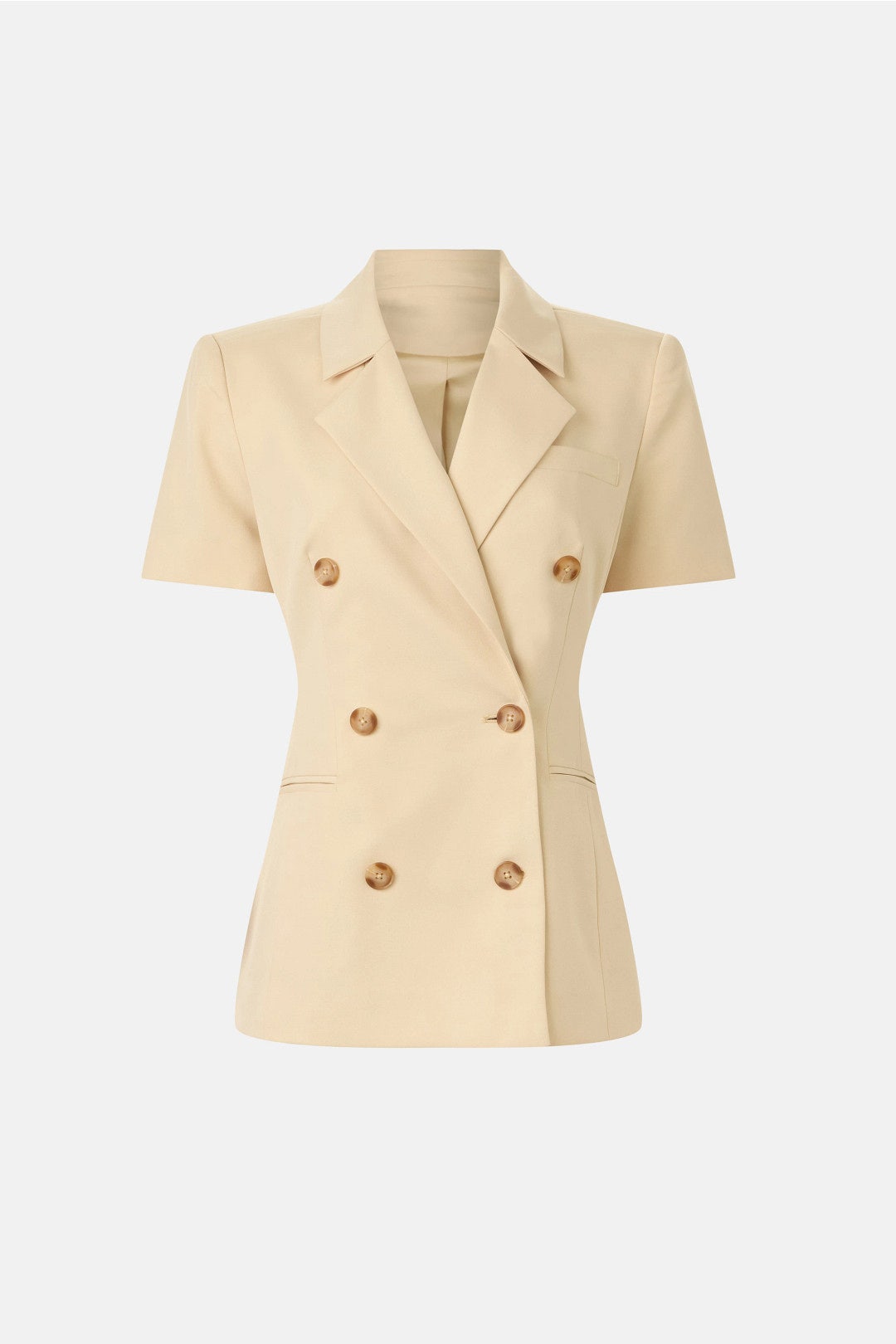 Short Sleeved Double Breasted Blazer by Toccin