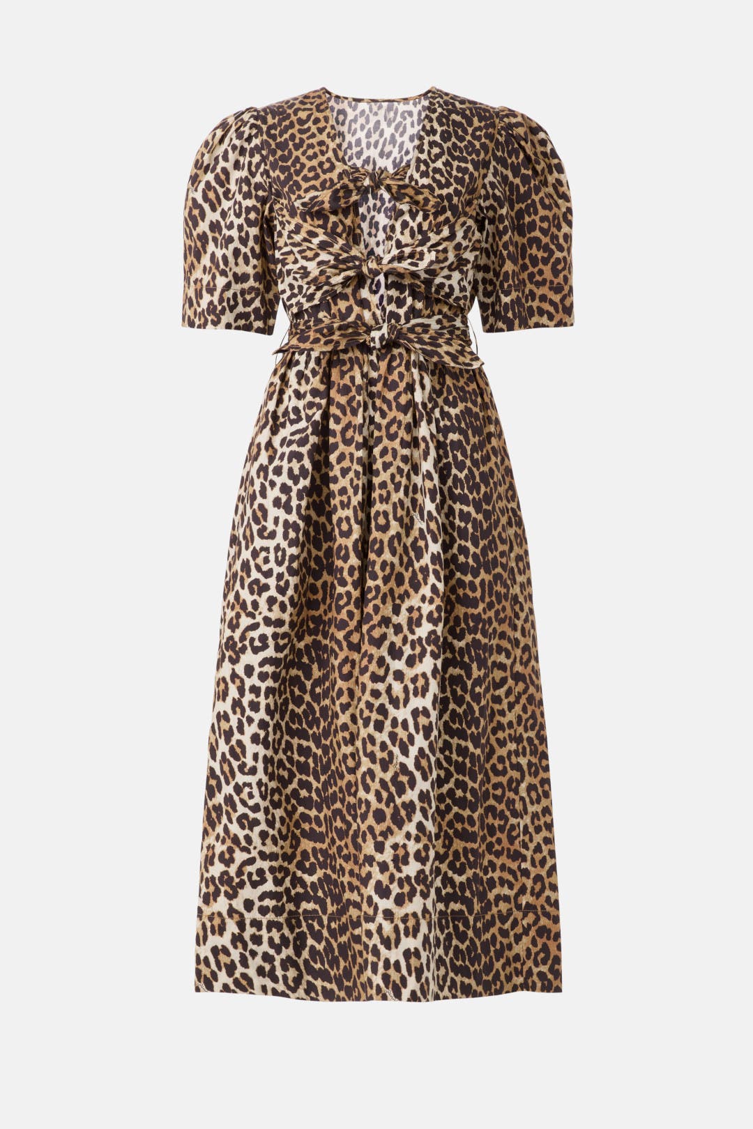 【関税&送料込】Ganni Gonna Midi Leopardata GANNI leopard-print Midi Skirt | Brown | FARFETCH