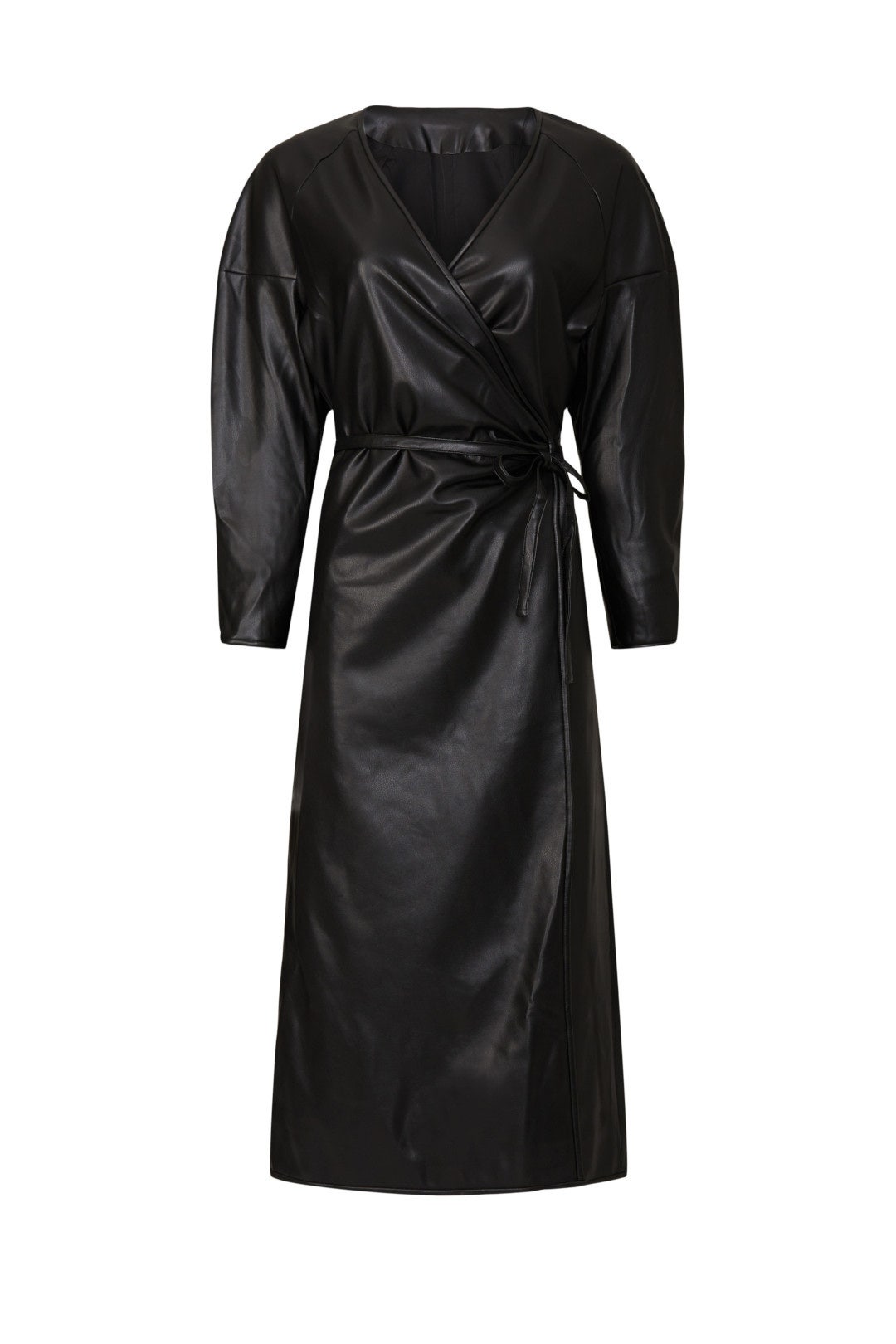 Faux Leather Wrap Dress by Proenza Schouler White Label 4