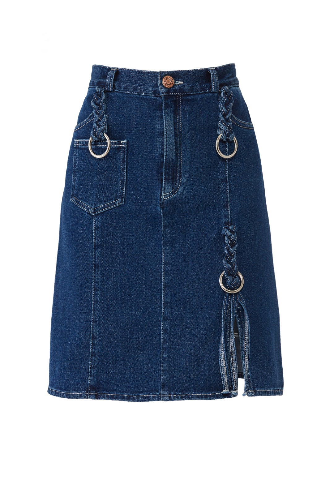 Braided Denim Skirt by See by Chloé 3