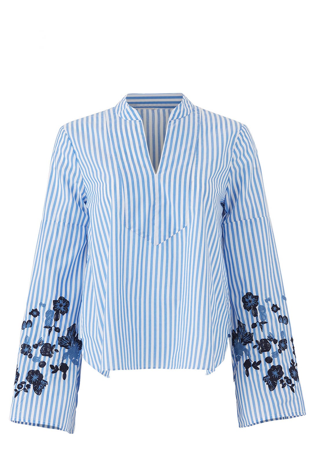 Striped Embroidered Top by Slate & Willow