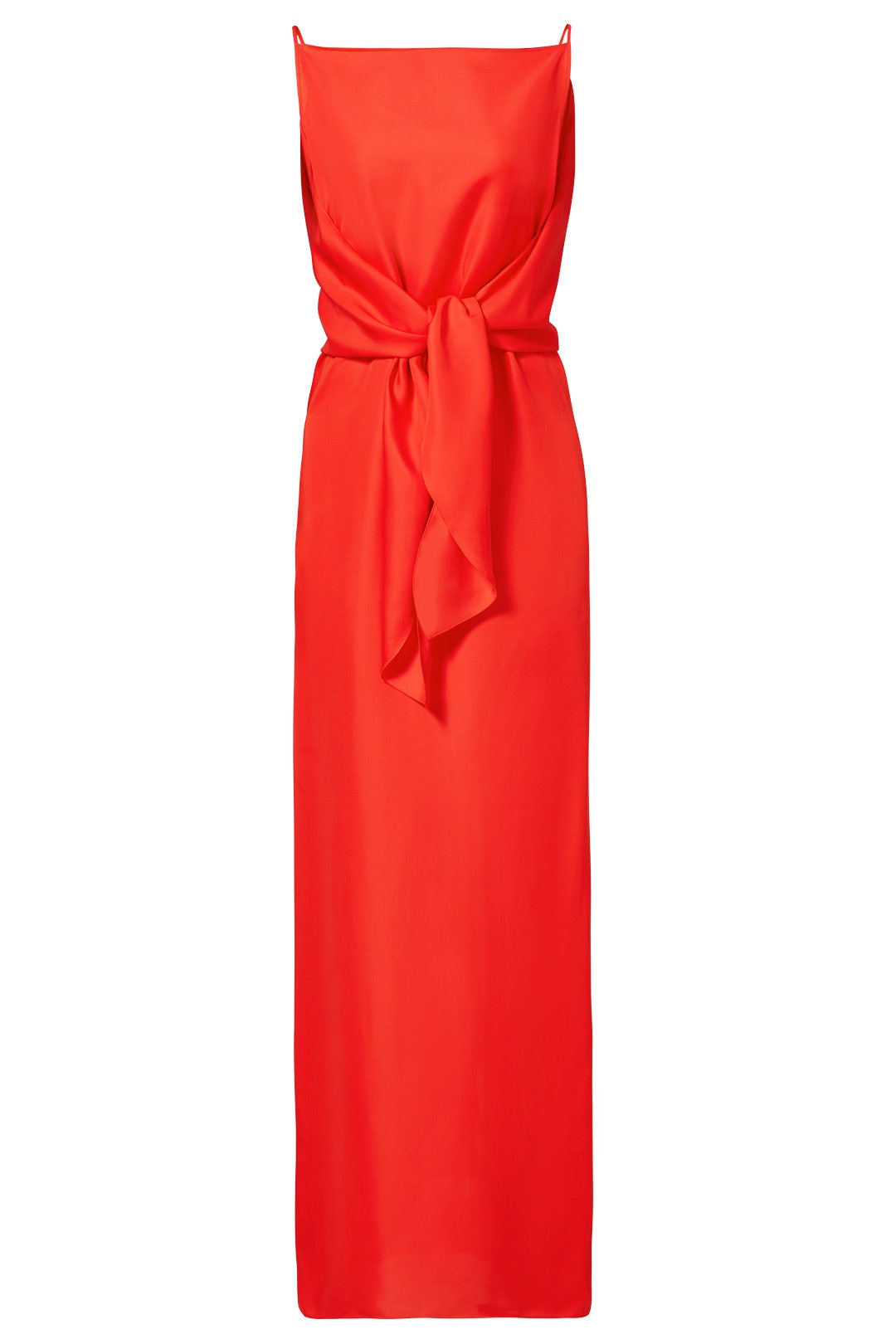 Red Silk Cady Wrap Front Gown by Nina Ricci 3