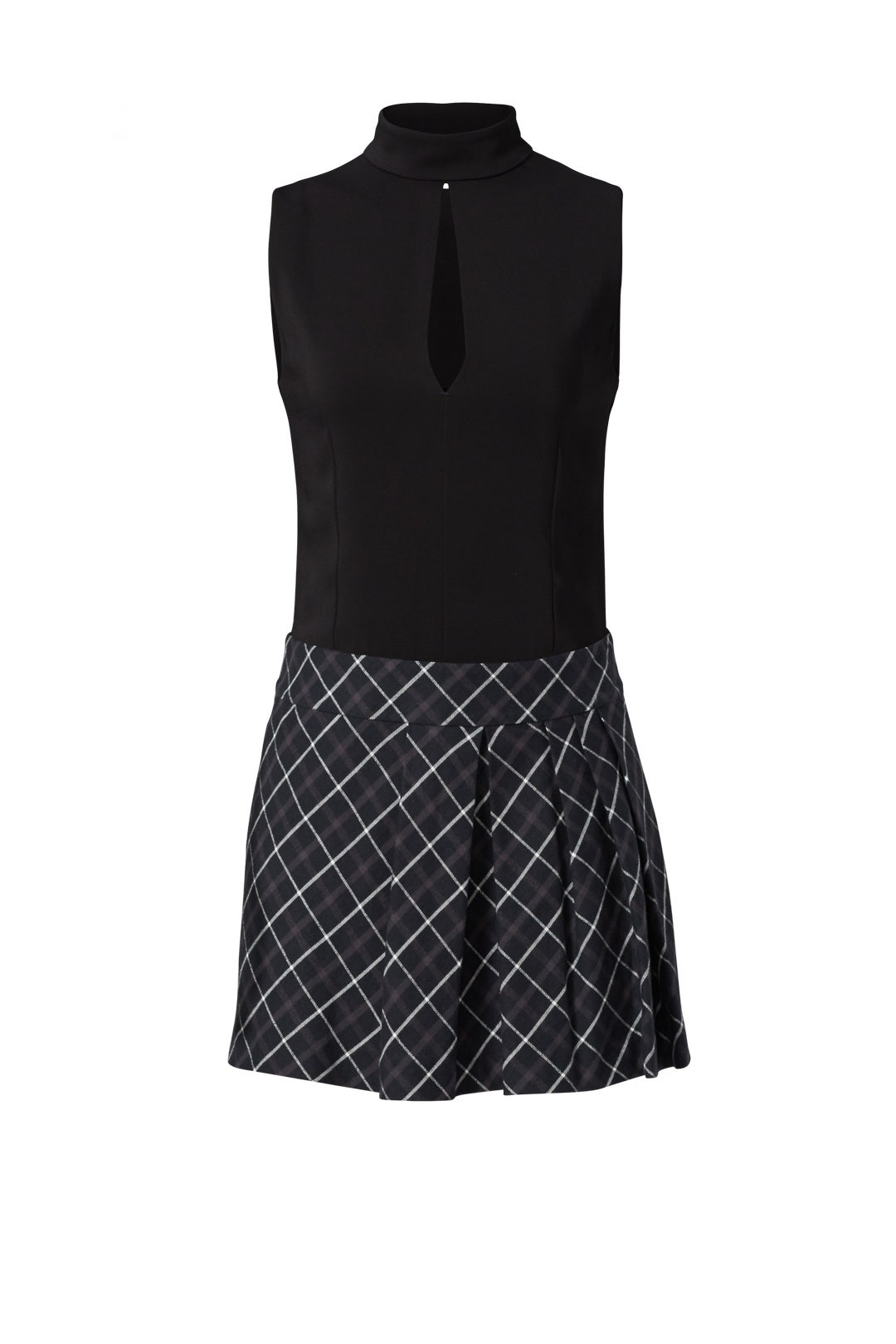Plaid Patchwork Shift Dress by Rachel Zoe