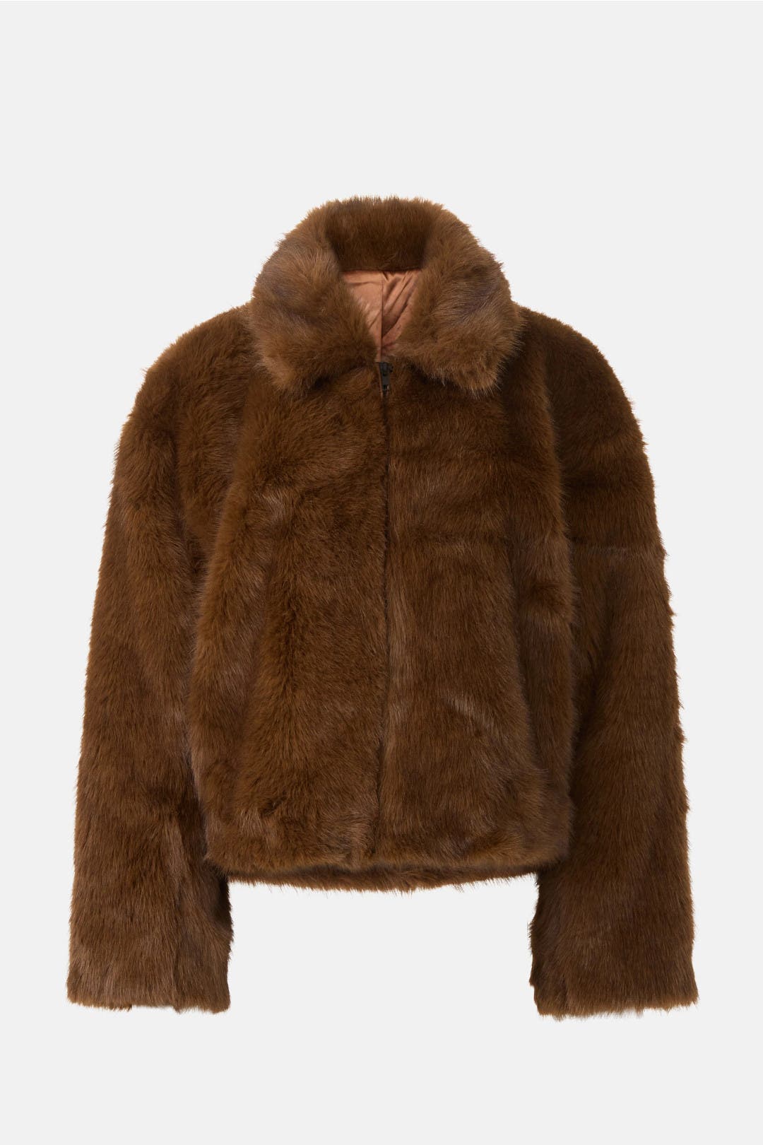 Green Monge Collarless Faux Fur Jacket by ZAPA | Rent the Runway