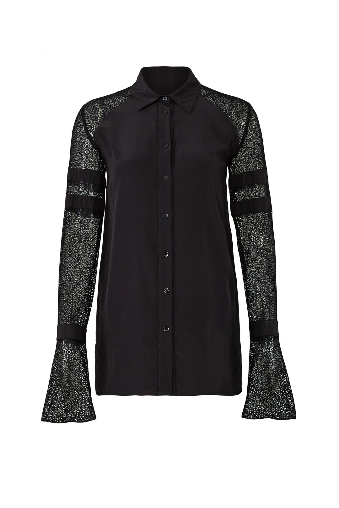 Deco Lace Button Down by Badgley Mischka