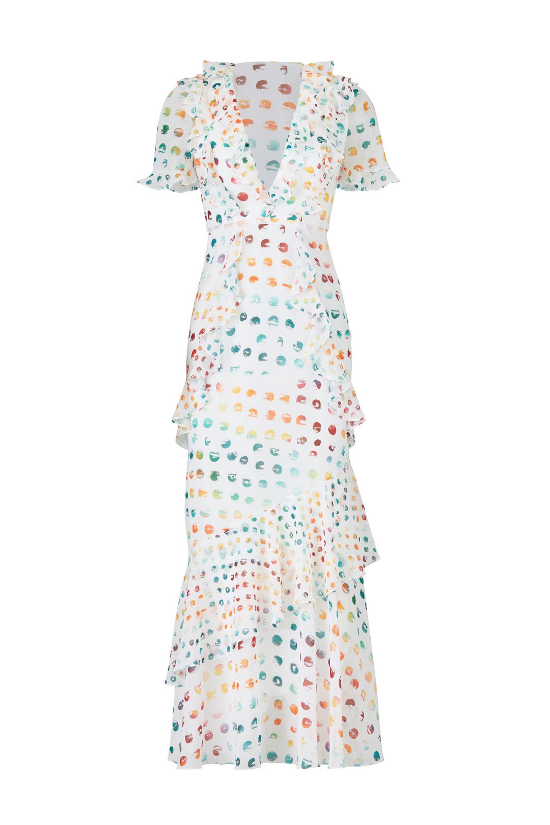 Multi Polka Dot Maxi by ML Monique Lhuillier 3