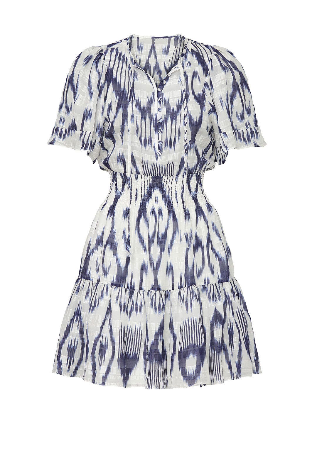 Short Sleeve Ikat Smock Dress by Rebecca Taylor NYC 4