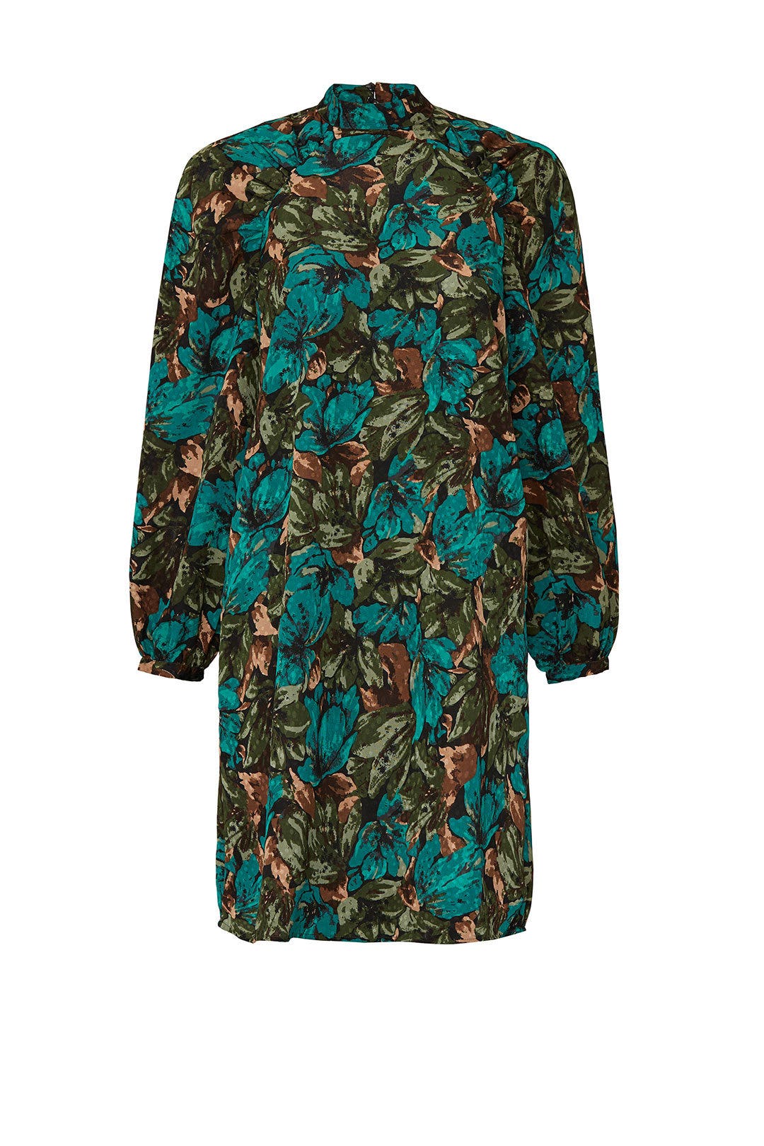 Floral Print High Neck Dress