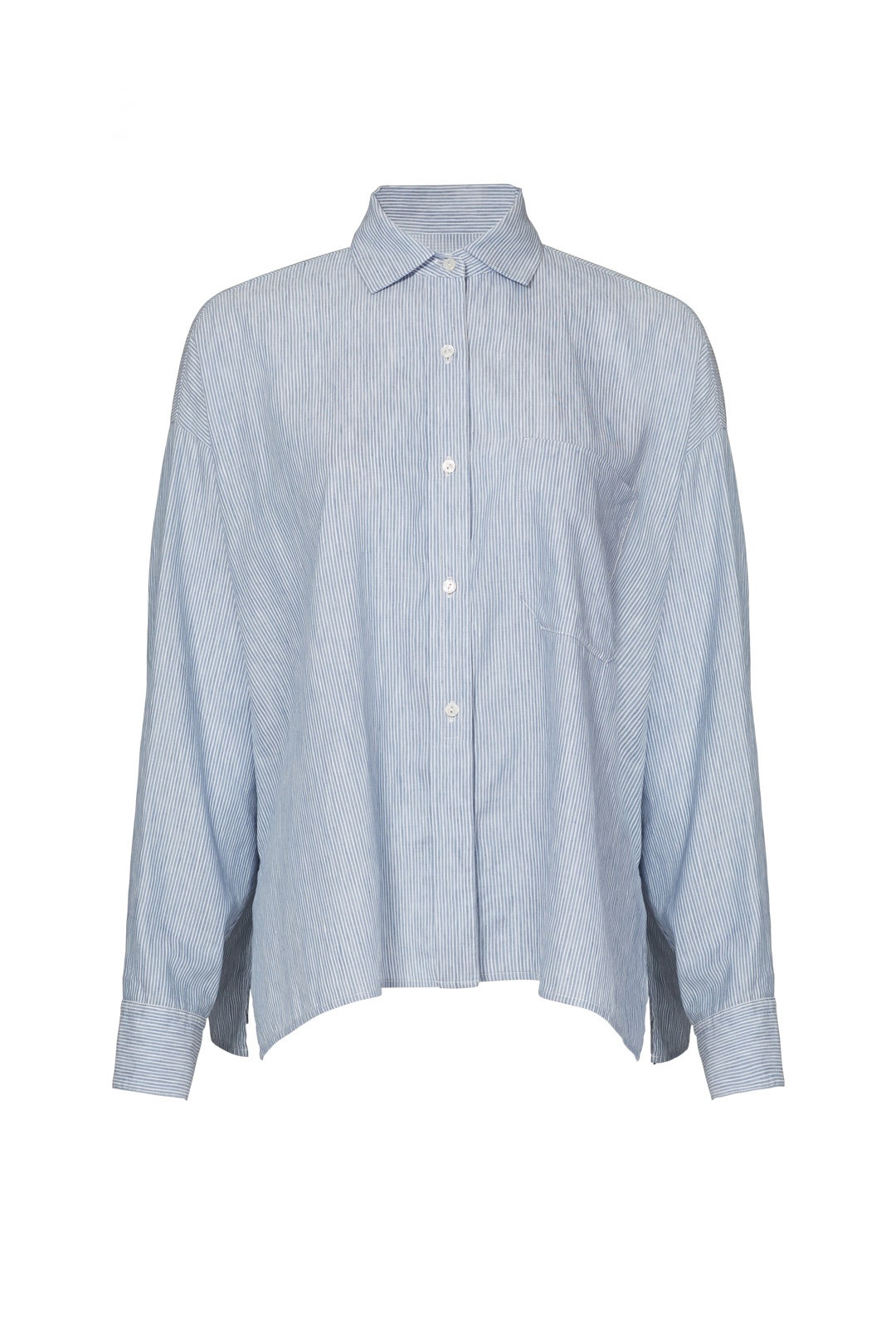 Blue Striped Button Down by VINCE.