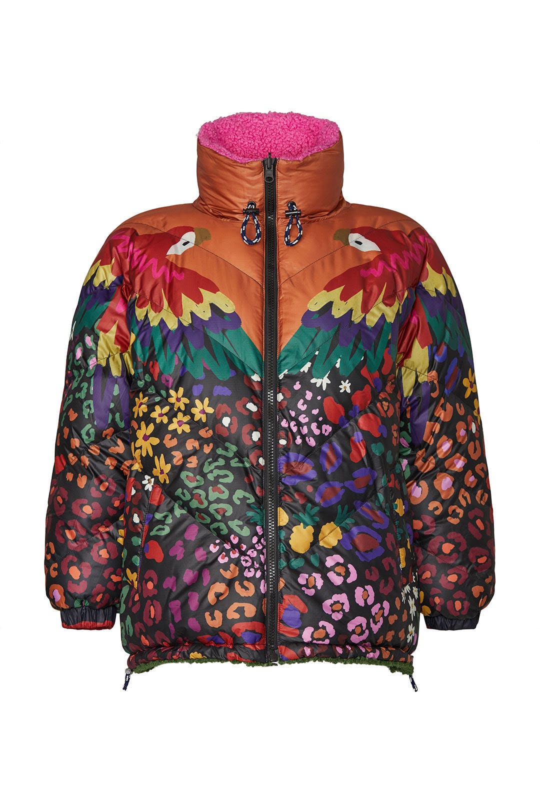 Printed Macaw Mixed Media Puffer by FARM Rio 4