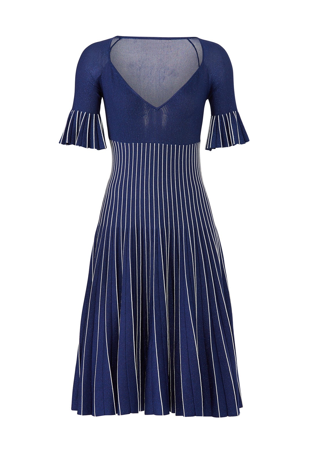 Metallic Pleats Bustier Dress by SIMKHAI