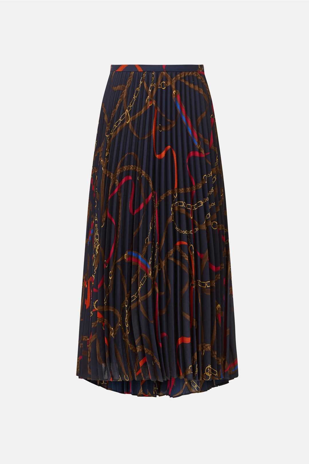 Pleated Equestrian Print Midi Skirt by Lauren Ralph Lauren 4