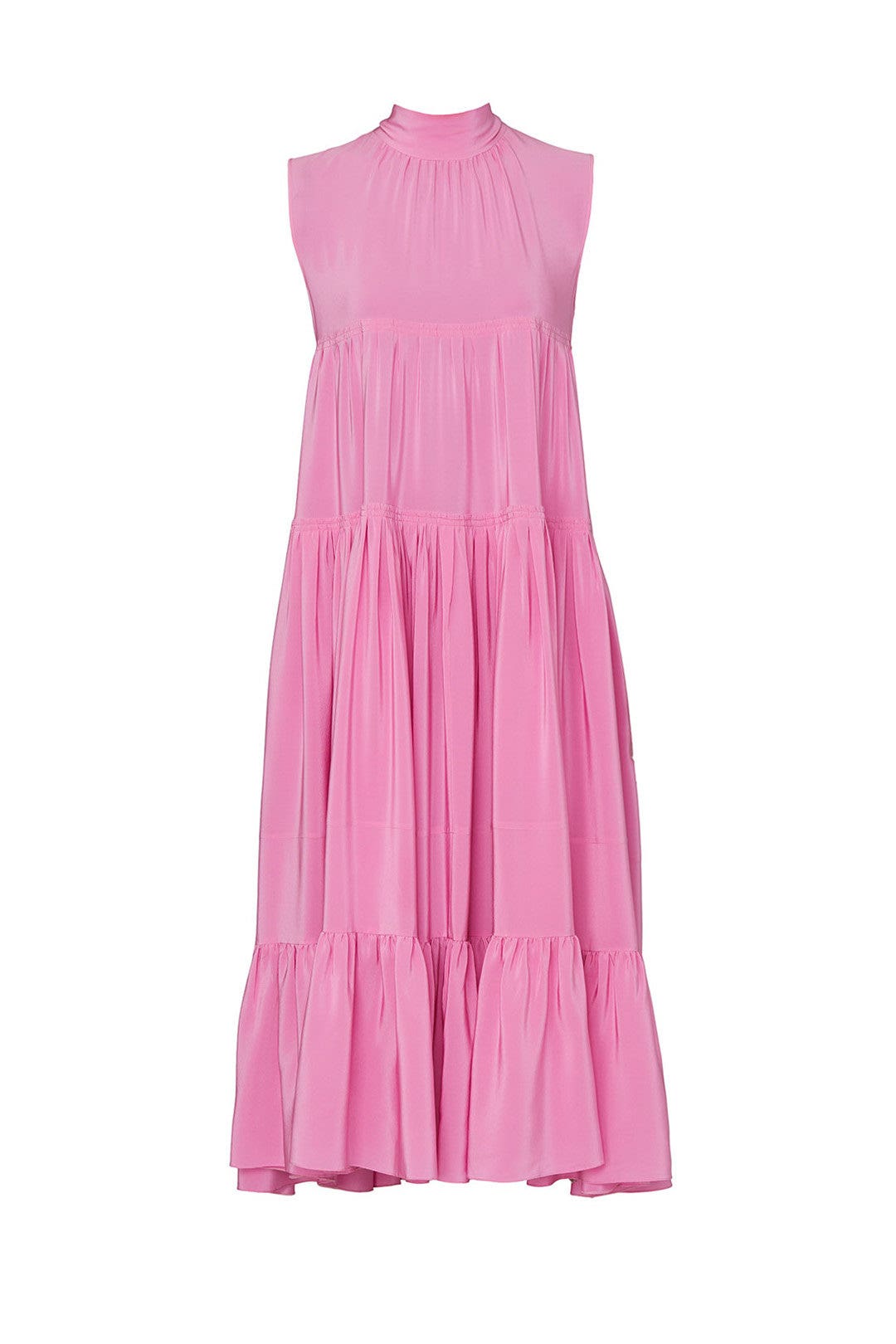 Pink Tie Neck Dress by Rochas 4
