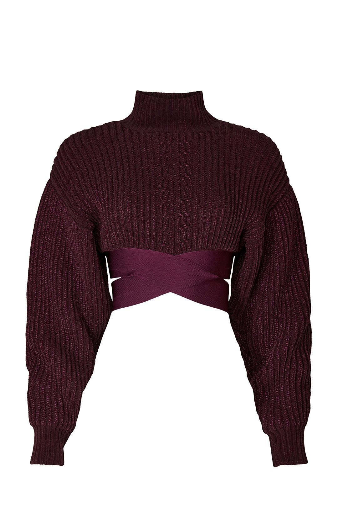 Red Chunky Crop Top by Hervé Léger 4