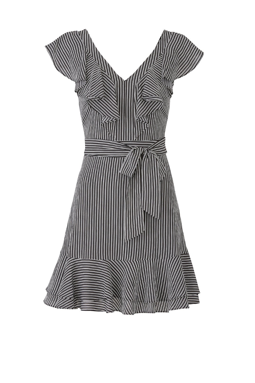 Stripe Ruffle Faux Wrap Dress by J.O.A.