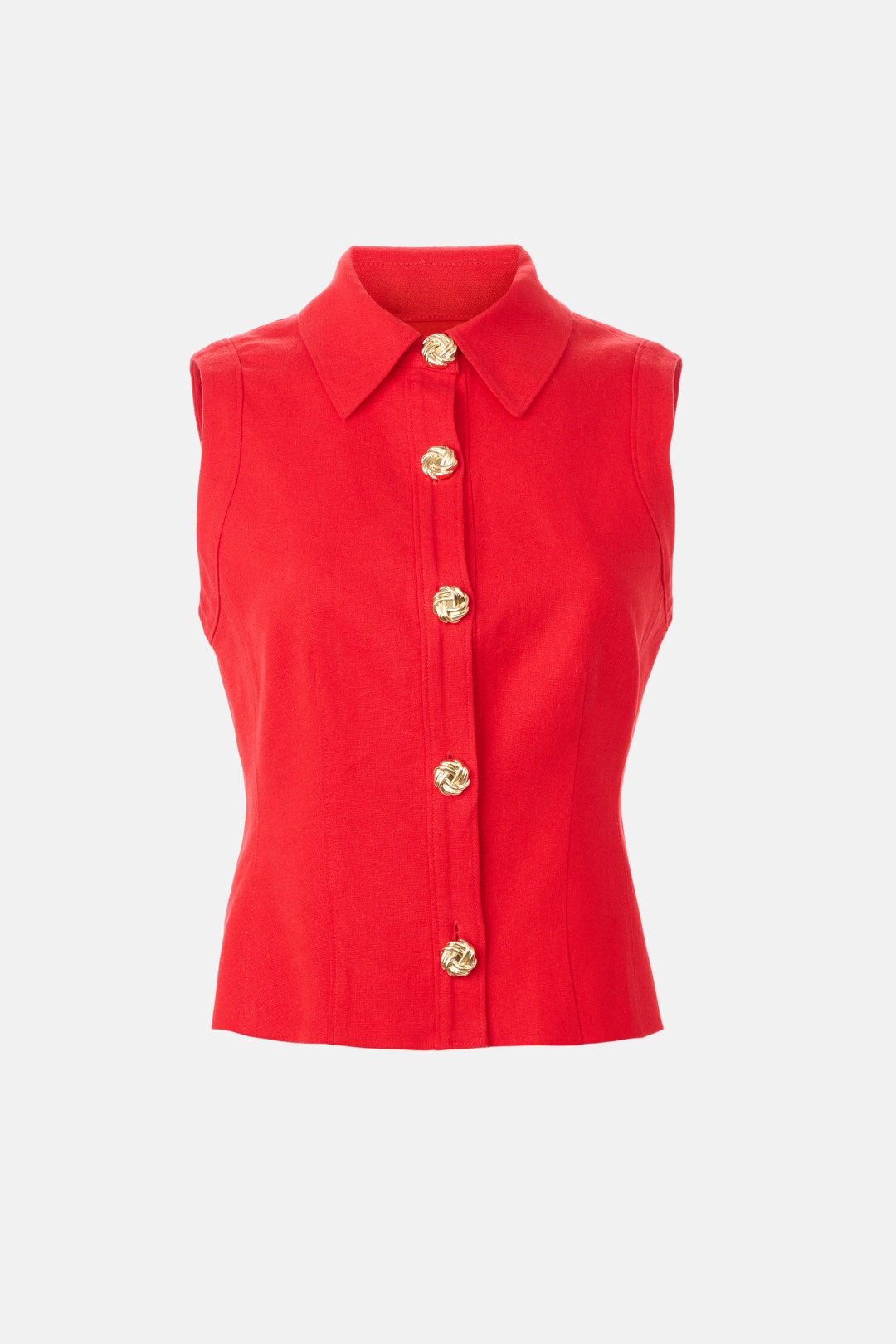 Sleeveless Button Down Top by TOCCIN X RTR 4