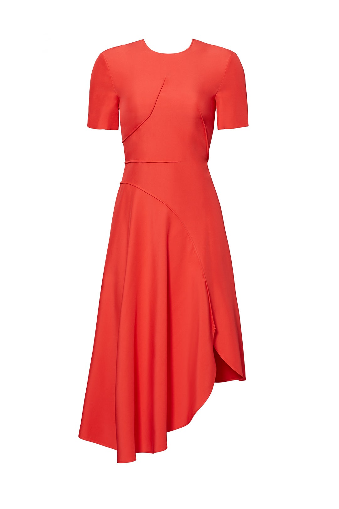 Red Asymmetrical Dress by Cedric Charlier 3